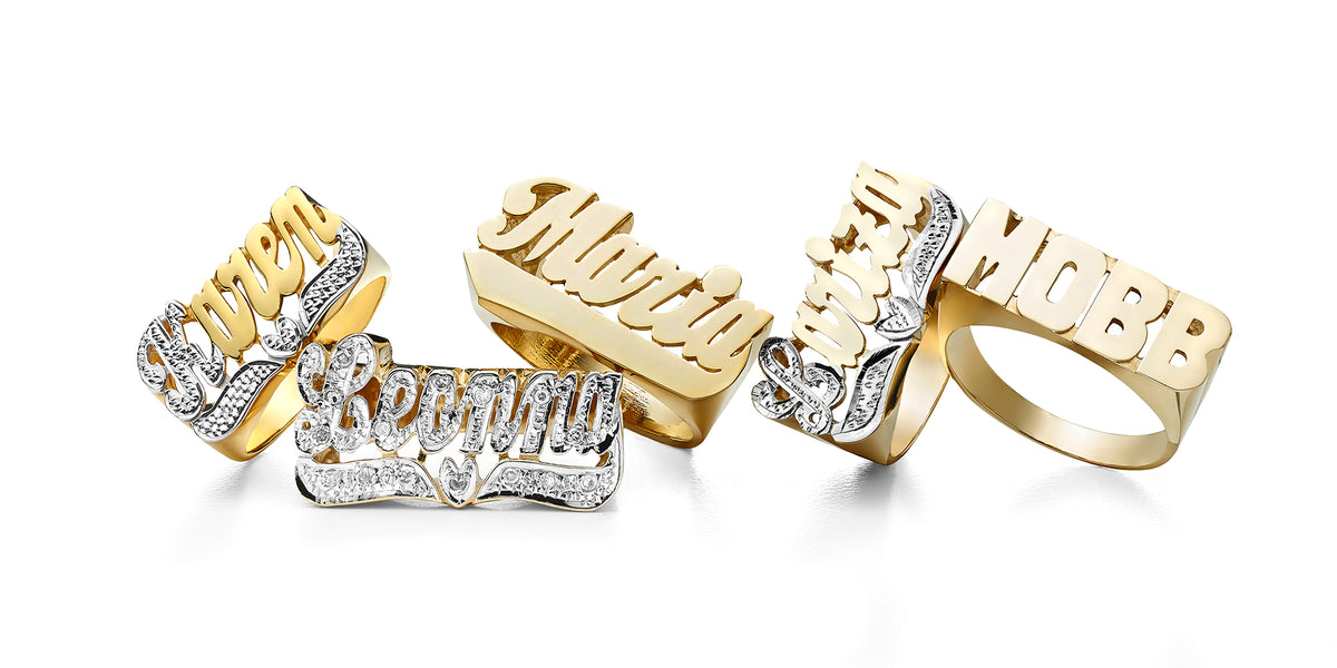 GOLD NAME RINGS – Lee Jewelry