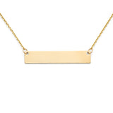 ID plate and plain bar Necklace Single plated Fine Jewelry (Item: id-plain )