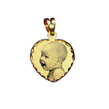 Plain with diamond cut edge heart shape Photo pendant, Gold necklace, Custom necklace, Personalized Jewelry, picture pendant (pp221)