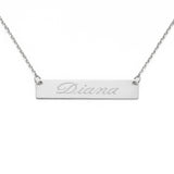 ID plate with Name engraved Necklace Single plated Fine Jewelry (Item: id-name )