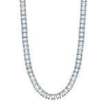 Emerald-cut LAB GROWN CVD Classic Diamond Tennis Necklace with 4 Prong Setting Necklace Jewelry