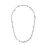 Emerald-cut LAB GROWN CVD Classic Diamond Tennis Necklace with 4 Prong Setting Necklace Jewelry