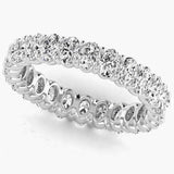 Oval shape Lab grown CVD diamonds Eternity Ring