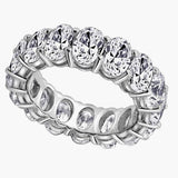 Oval shape Lab grown CVD diamonds Eternity Ring