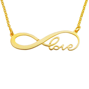 Infinity Love Necklace Single plated Fine Jewelry (Item: ini-Love )