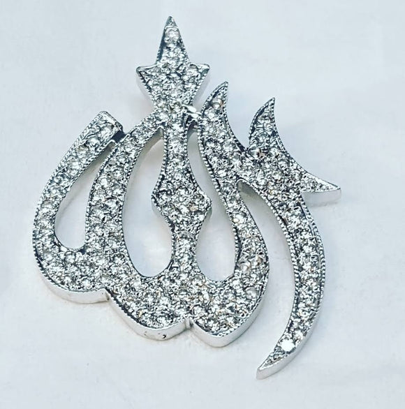 Customized Design and Allah pendant with Diamonds, Available for special symbols jewelry (SP-401)