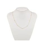 Bezel-Set Choker Yard Necklace with LAB GROWN Classic Diamond for Women