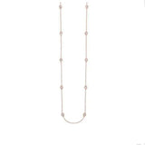 Bezel-Set Choker Yard Necklace with LAB GROWN Classic Diamond for Women