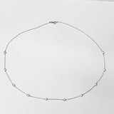 Bezel-Set Choker Yard Necklace with LAB GROWN Classic Diamond for Women