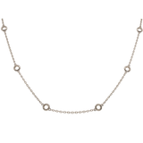 Bezel-Set Choker Yard Necklace with LAB GROWN Classic Diamond for Women