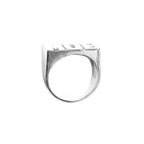 SNS082 Silver 10mm Block Letter Initial Ring