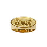 SNS174 Silver 9mm Oval Name Ring