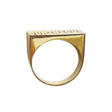 SNS34 Silver 10mm Rectangle Name Ring