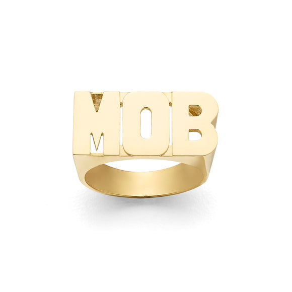 gold name ring,lee jewelry