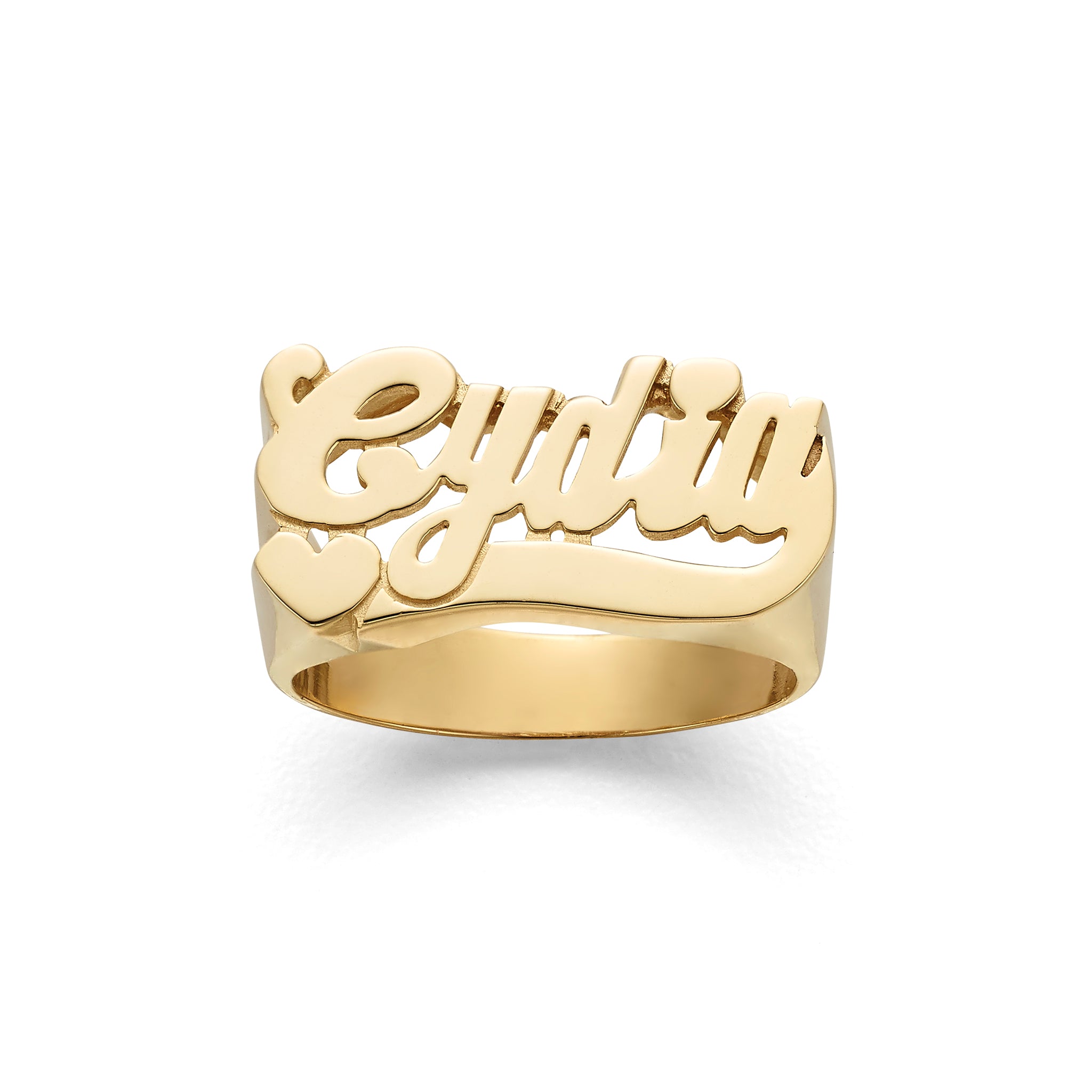 LEE112m 10k Gold 10mm Sparkling Love Name Ring – Lee Jewelry