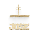 Lee 806 Gold 3/4" Small size Block Letters Brushed and cut Single Layer Name Earring