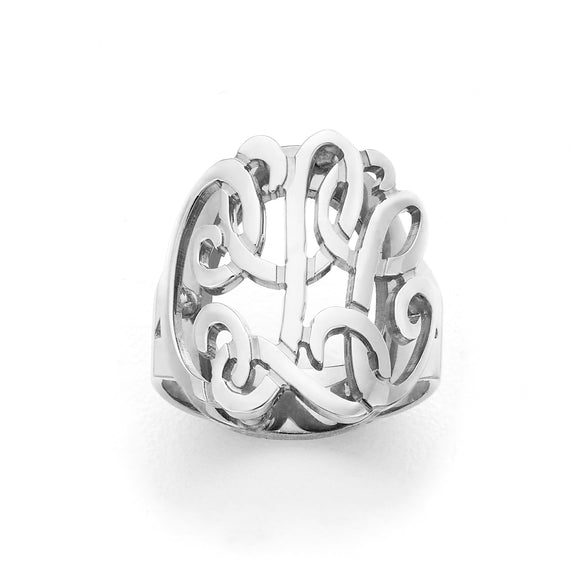 MonoRG1 Silver Double Monogram Ring