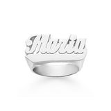 SNS117 Silver 12mm Classic Elegance Name Ring