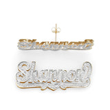 SNS826 Silver 1.5" Stunning Love 3D Name Earrings